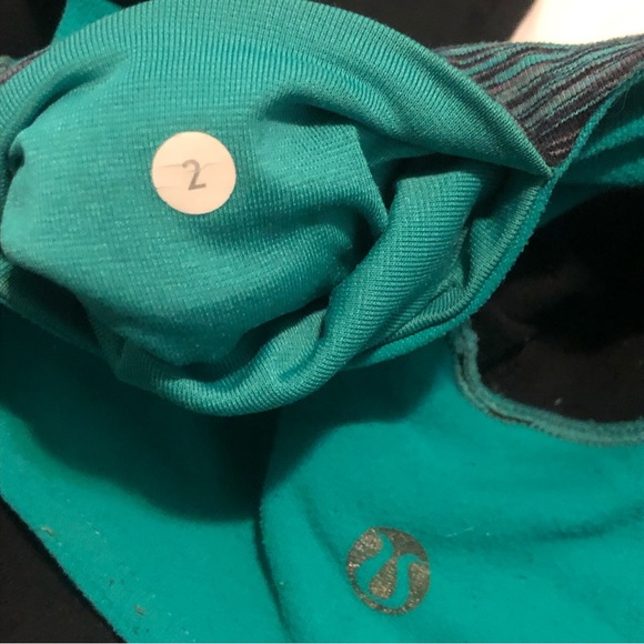 3/40$ Lululemon - Turquoise/Black Wide Leg Yoga Pants - Picture 3 of 5